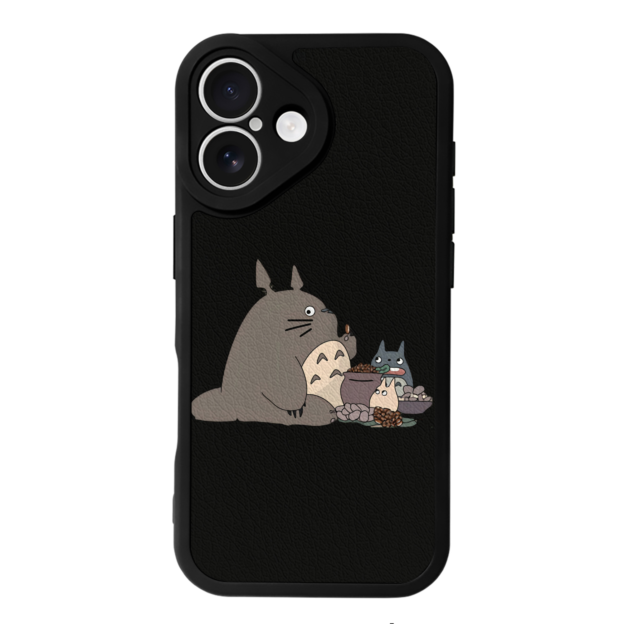 （画像用） となりのトトロ 草壁メイ 草壁サツキ My Neighbor Totoro Satsuki Kusakabe Mei Kusakabe 【iPhone 16シリーズ対応】シリコンスマホケース（レザー調） 材質：シリコン